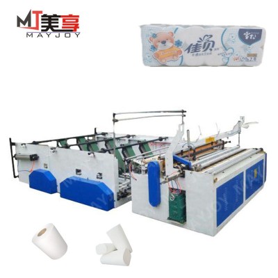 factory supply semi automatic toilet paper rolling machine with embossing function